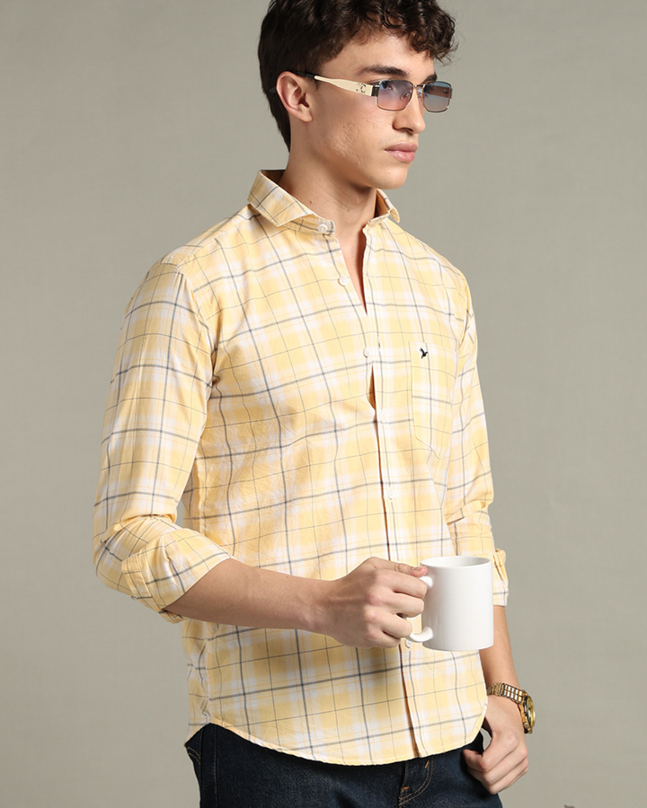 Bright Yellow Checks -Full-Stain Proof