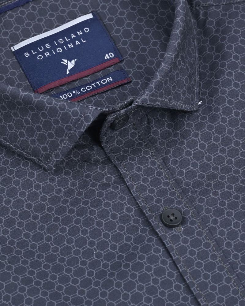 Atomic Grey Print -Full-Stain Proof