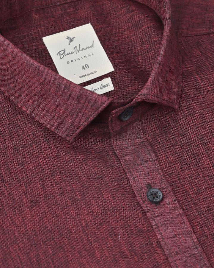 Majestic Maroon -Full-Bamboo Linen