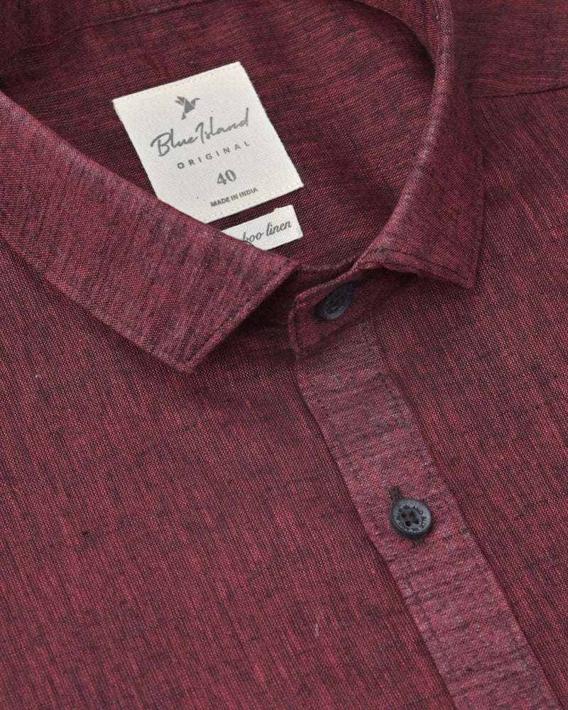Majestic Maroon -Full-Bamboo Linen