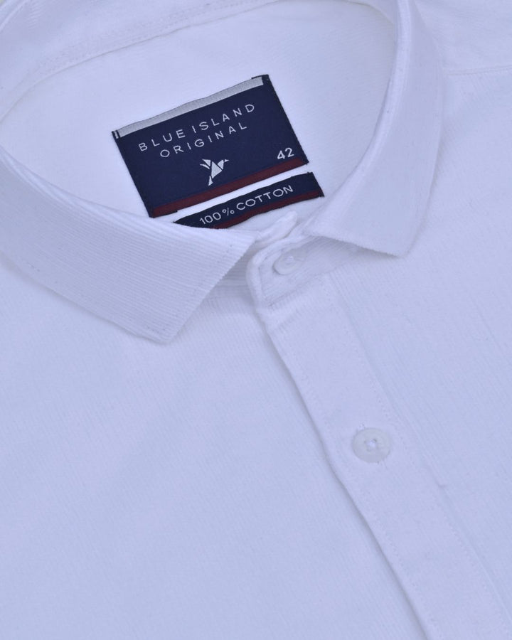 Moon White - Full-Corduroy Shirt