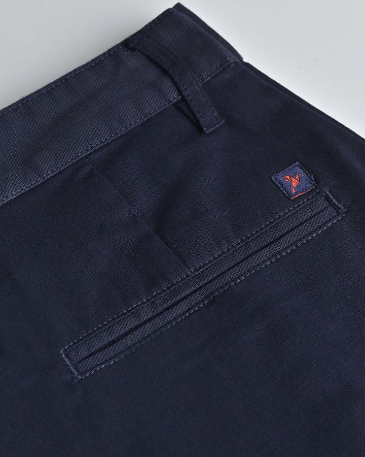 Navy Cross Weave - Dobby Pant