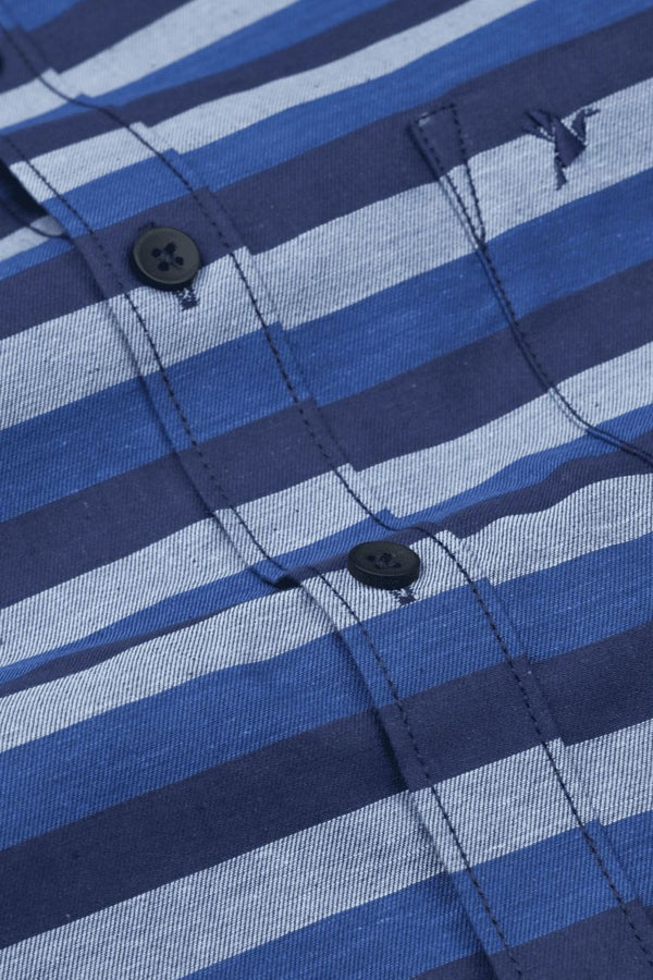 Navy & Grey Horizontal Stripes - Full-Stain Proof