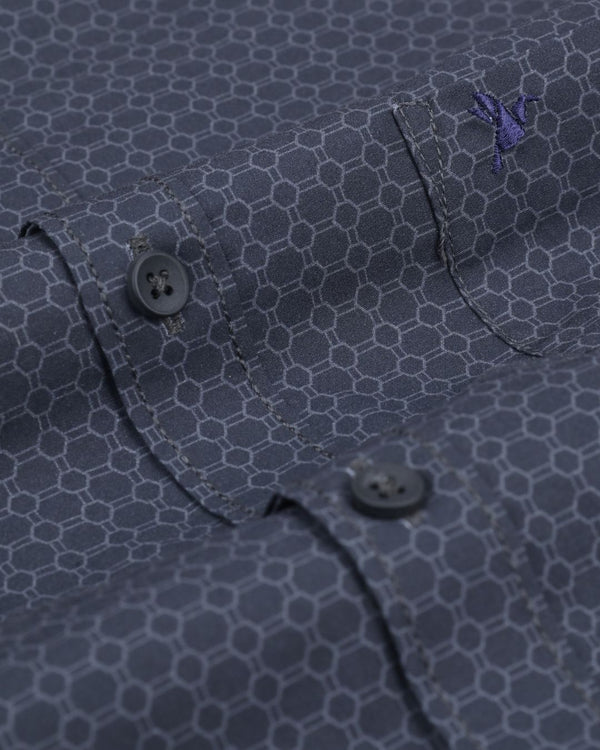 Atomic Grey Print -Full-Stain Proof