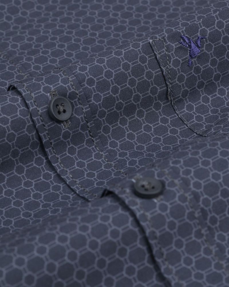 Atomic Grey Print -Full-Stain Proof