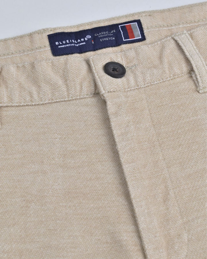 Cream Hex Printed - Corduroy Pant