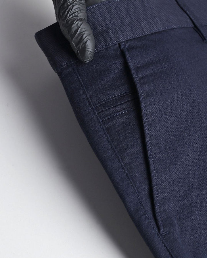 Navy Cross Weave - Dobby Pant