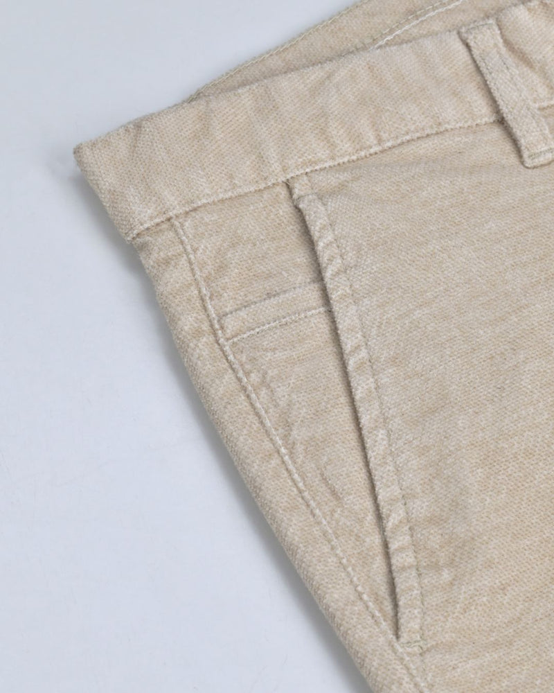 Cream Hex Printed - Corduroy Pant