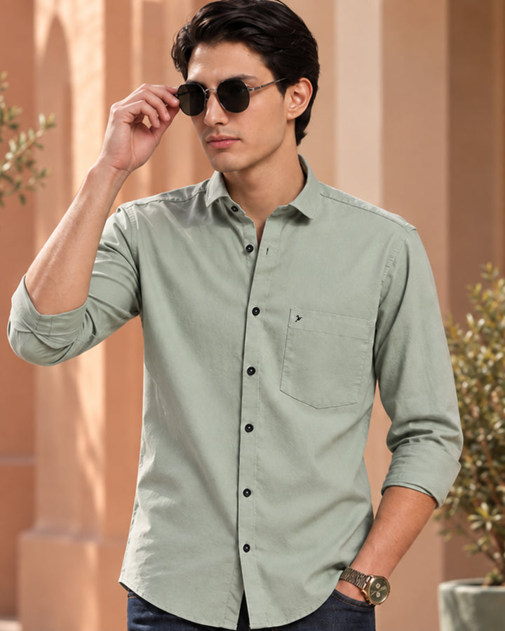 Mint Green Solid - Full Sleeve Shirt