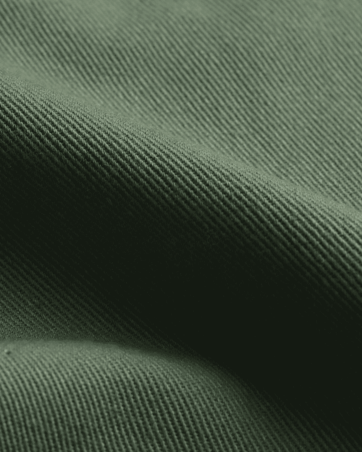 Olive Green Twill Weave - 2 way stretch - COTTON PANT