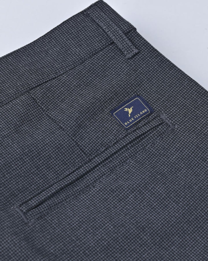 Blackish Grey Arc Printed - Dobby Pant