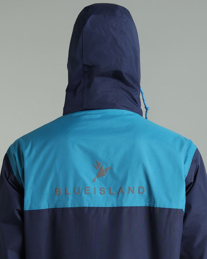 Navy with Blue Shoulder Panel - Rain Jacket with Pant