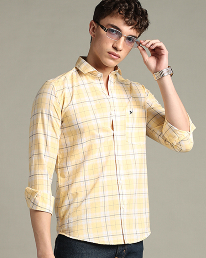 Bright Yellow Checks -Full-Stain Proof