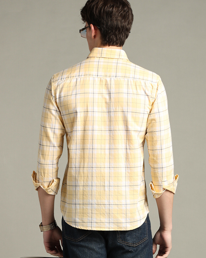 Bright Yellow Checks -Full-Stain Proof