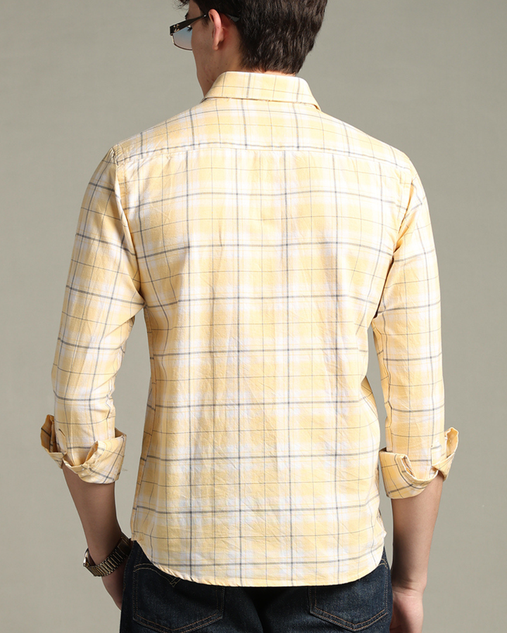 Bright Yellow Checks -Full-Stain Proof