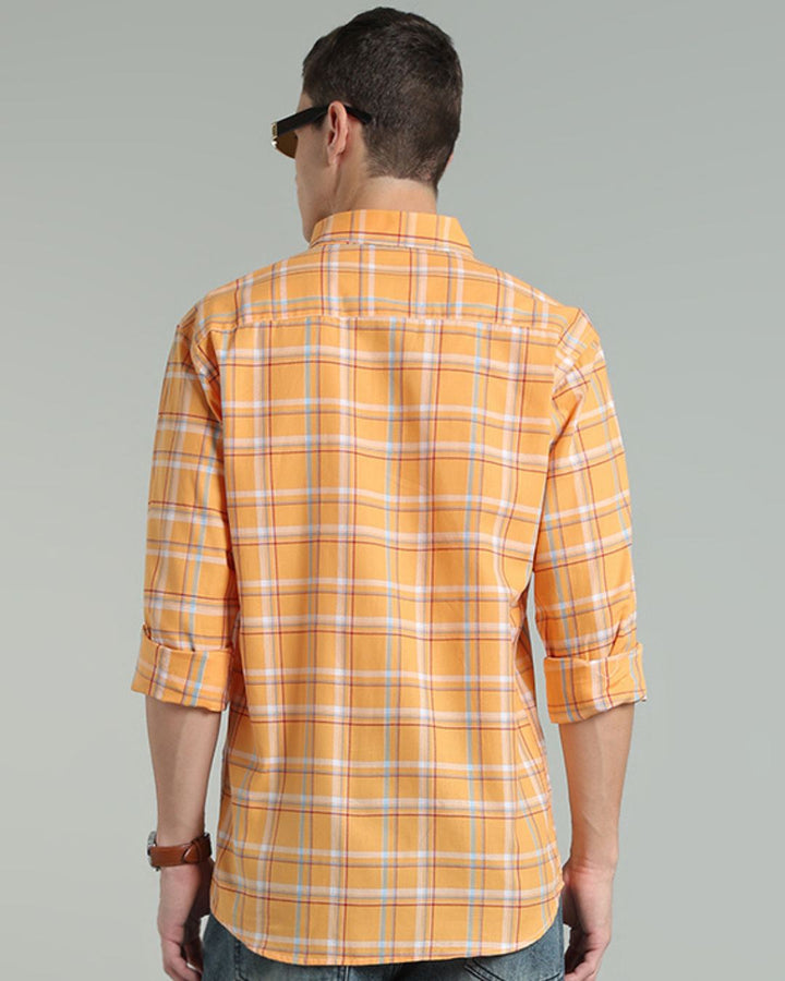 Bright Orange Multi Colour Checks -Full-Stain Proof