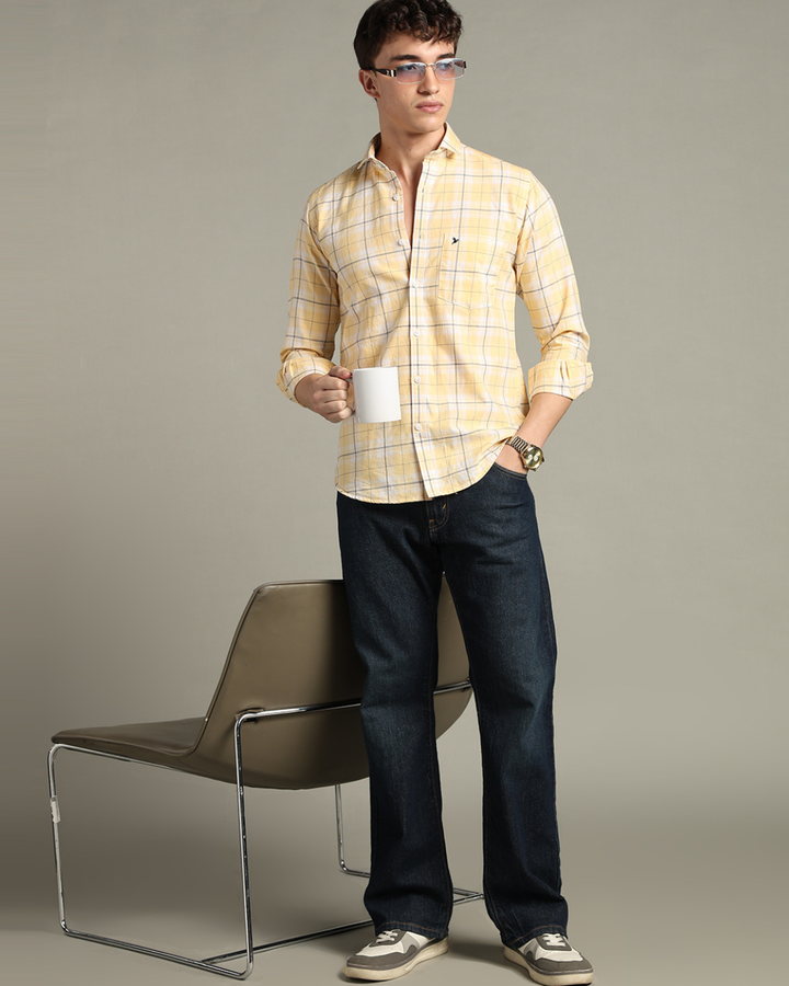 Bright Yellow Checks -Full-Stain Proof