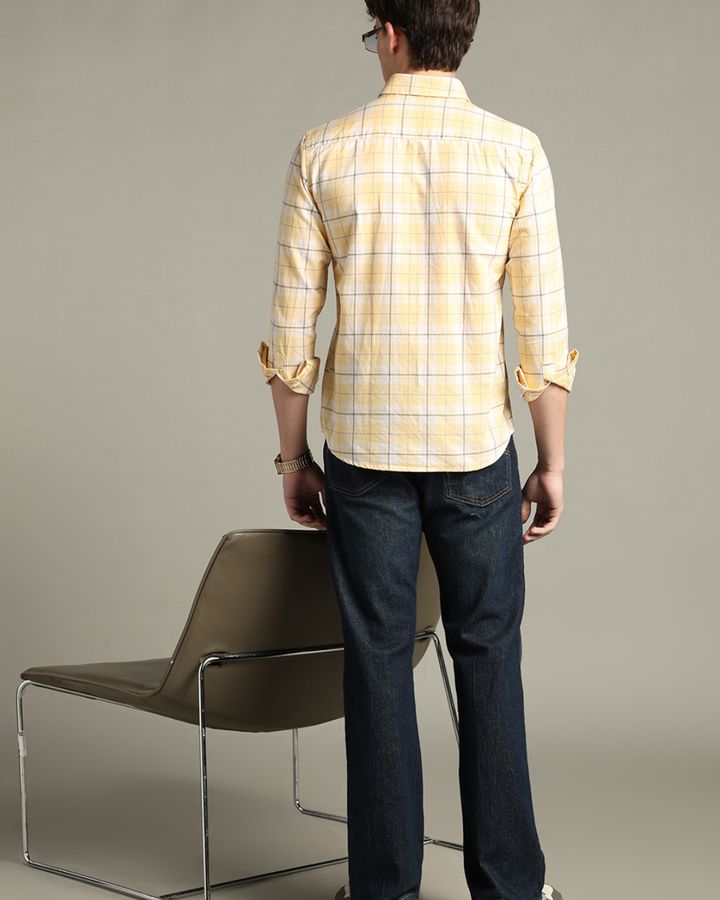 Bright Yellow Checks -Full-Stain Proof