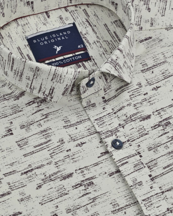 Beige Spray Print -Full-Stain Proof