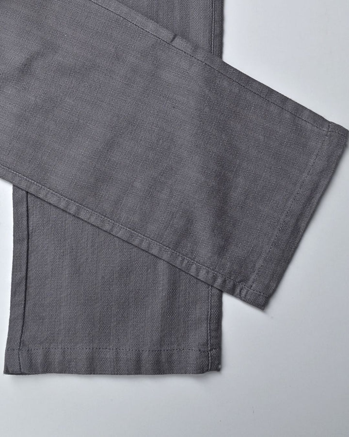 Grey Grain Stripes - 2 way stretch - COTTON LINEN PANT