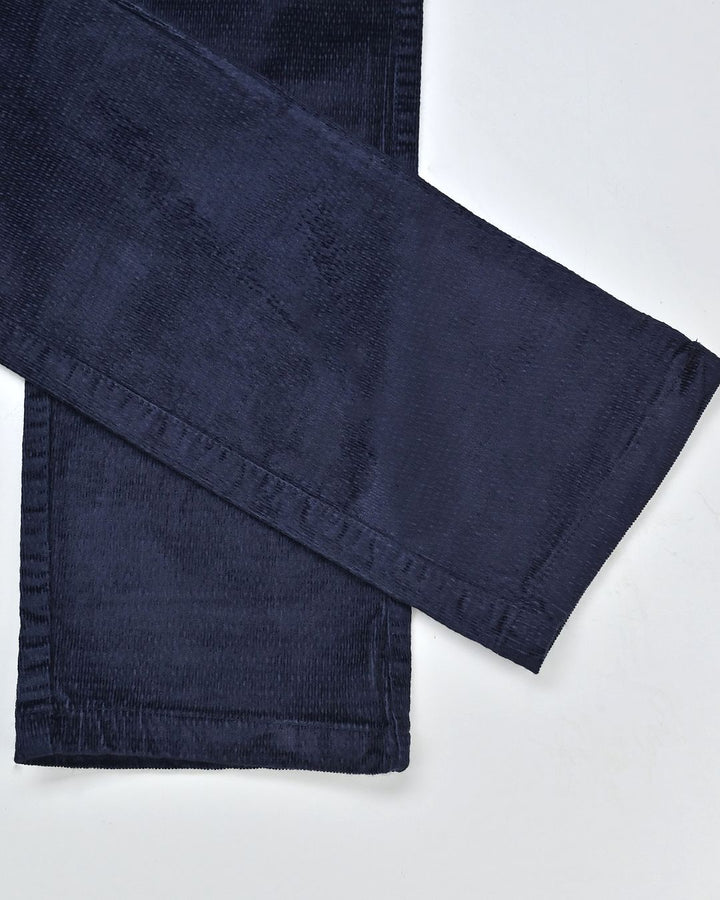 Navy Blizzard Printed - Corduroy Pant