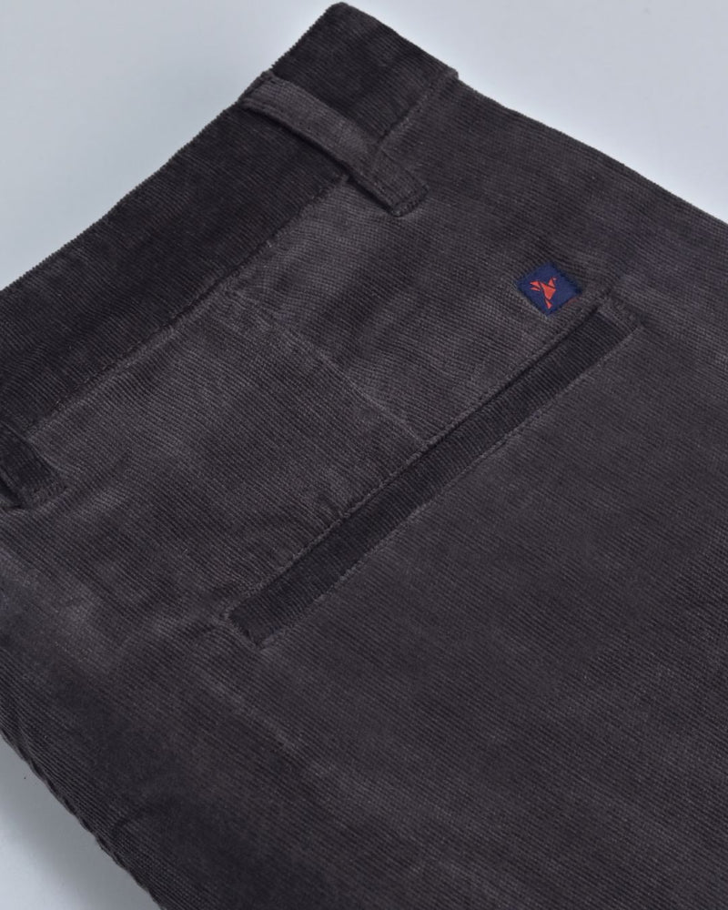 Dark Brown Mini Stripes - Corduroy Pant