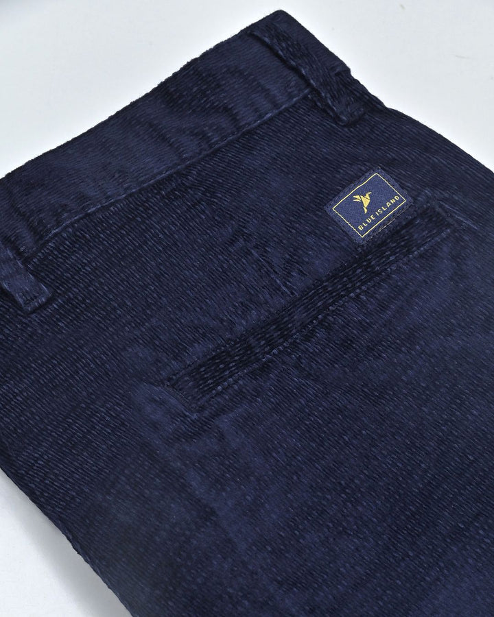 Navy Blizzard Printed - Corduroy Pant