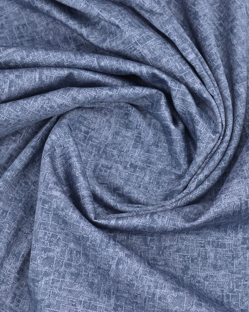 Ash Blue Textured Print -Full-Stain Proof