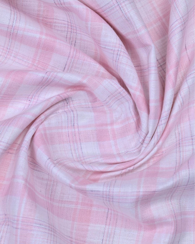 Multi Pink Line Checks -Full-Bamboo Linen