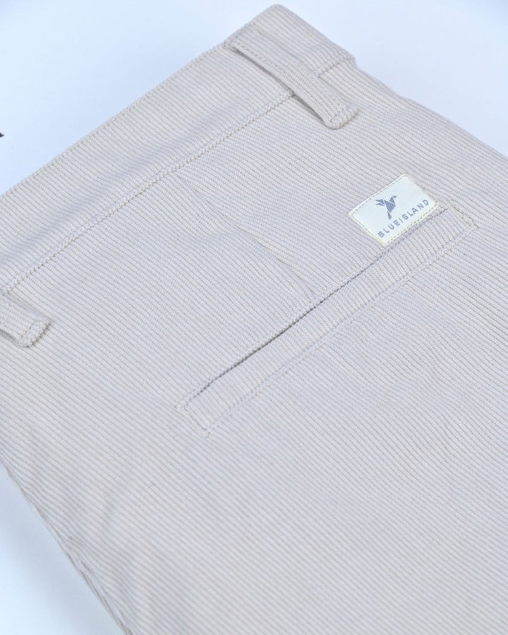 Cream Fine Stripe - Corduroy Pant