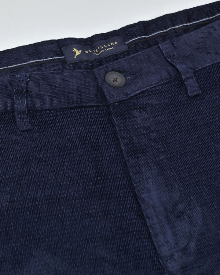 Navy Blizzard Printed - Corduroy Pant