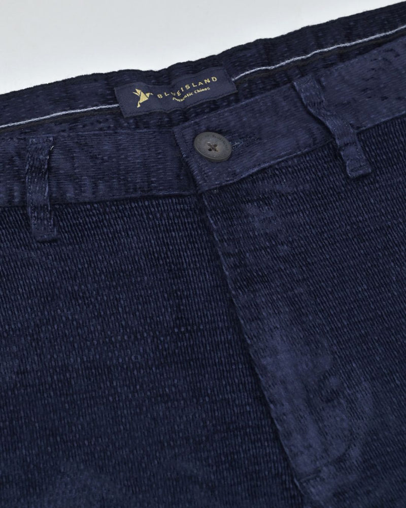 Navy Blizzard Printed - Corduroy Pant
