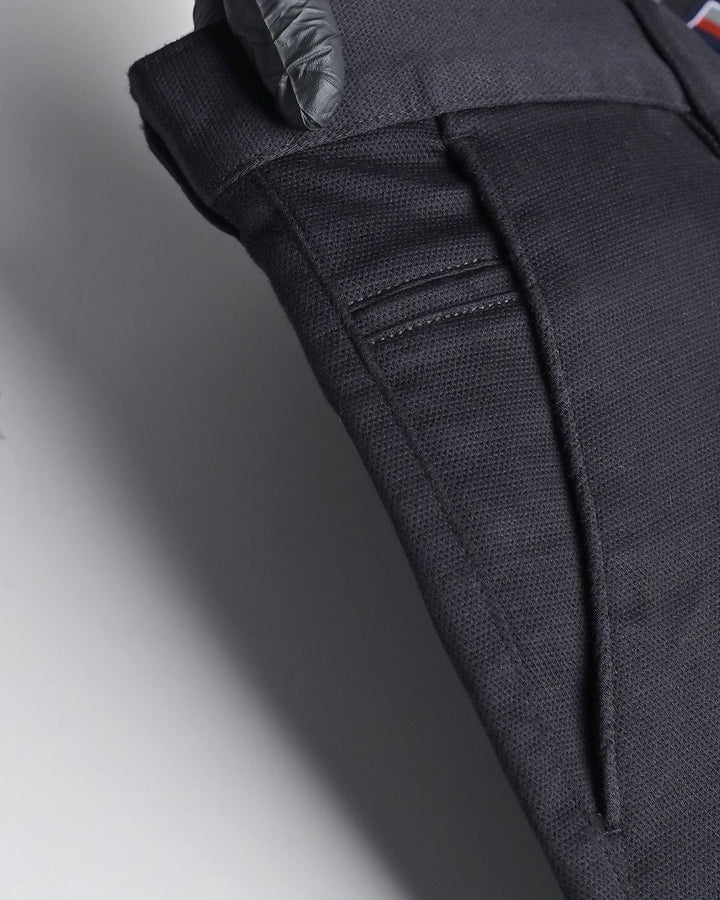Black Grid Weave - Dobby Pant
