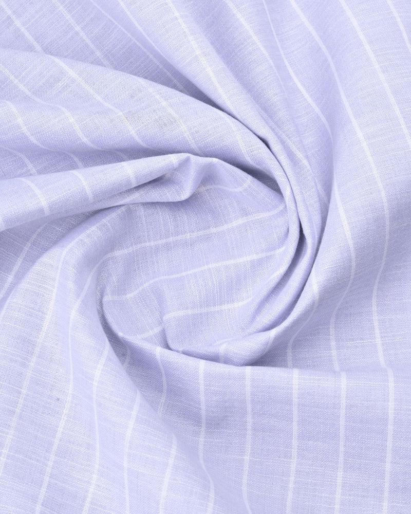 Lite Violet Stripes -Full-Bamboo Linen