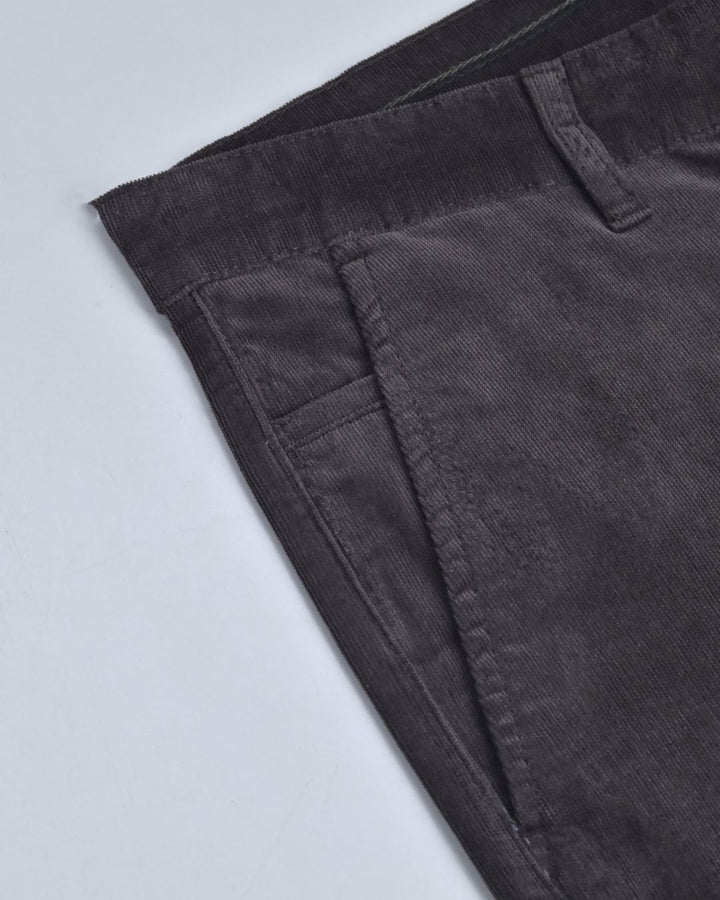 Dark Brown Mini Stripes - Corduroy Pant