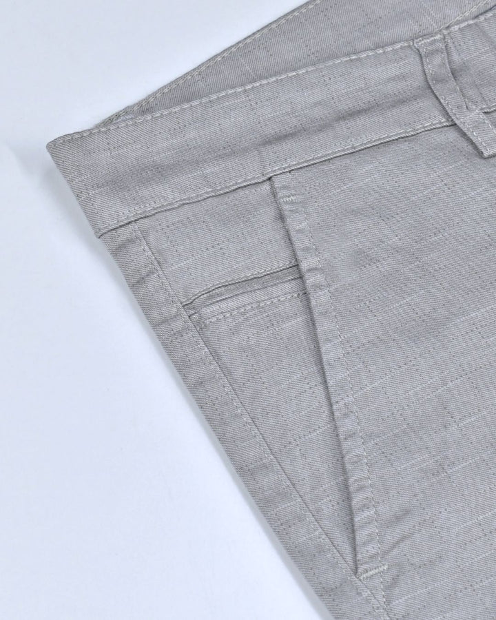 Grey Dotted Box - 2 way stretch - COTTON PANT