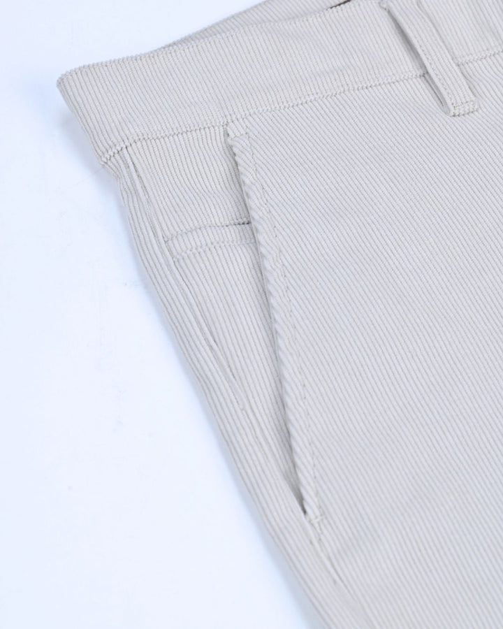 Cream Fine Stripe - Corduroy Pant