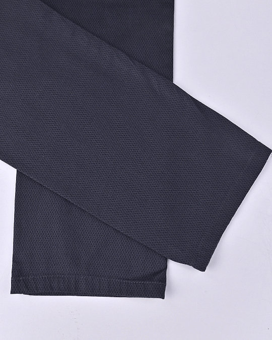 Navy Diamond Printed - 2 way stretch - COTTON PANT