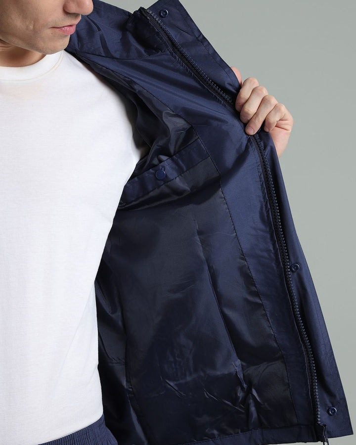 Navy with Blue Shoulder Panel - Rain Jacket with Pant