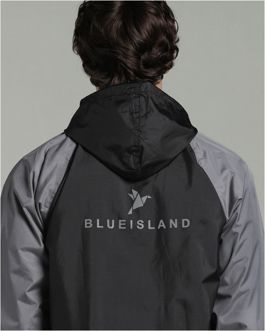 Black with Grey Sleeve - Rain Jacket with Pant & Mobile Pouch