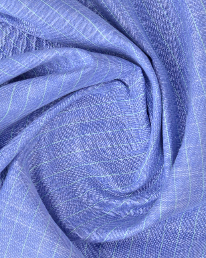 Glacier Blue Stripes -Full-Bamboo Linen