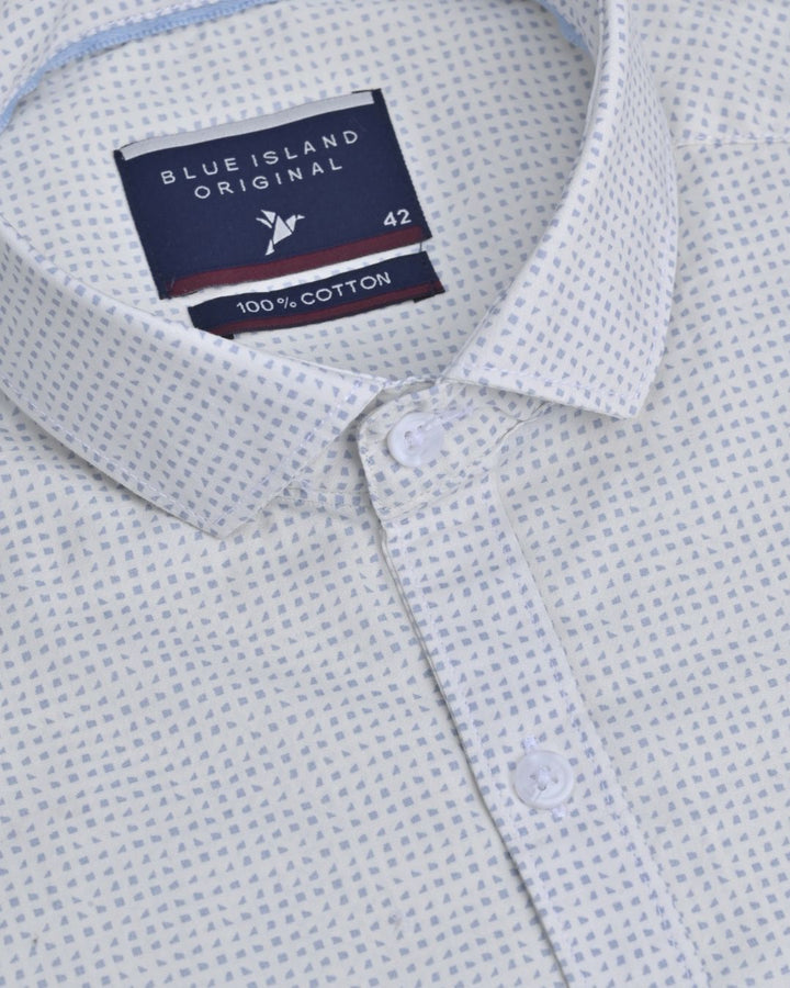 White Micro Print - Full-Stain Proof