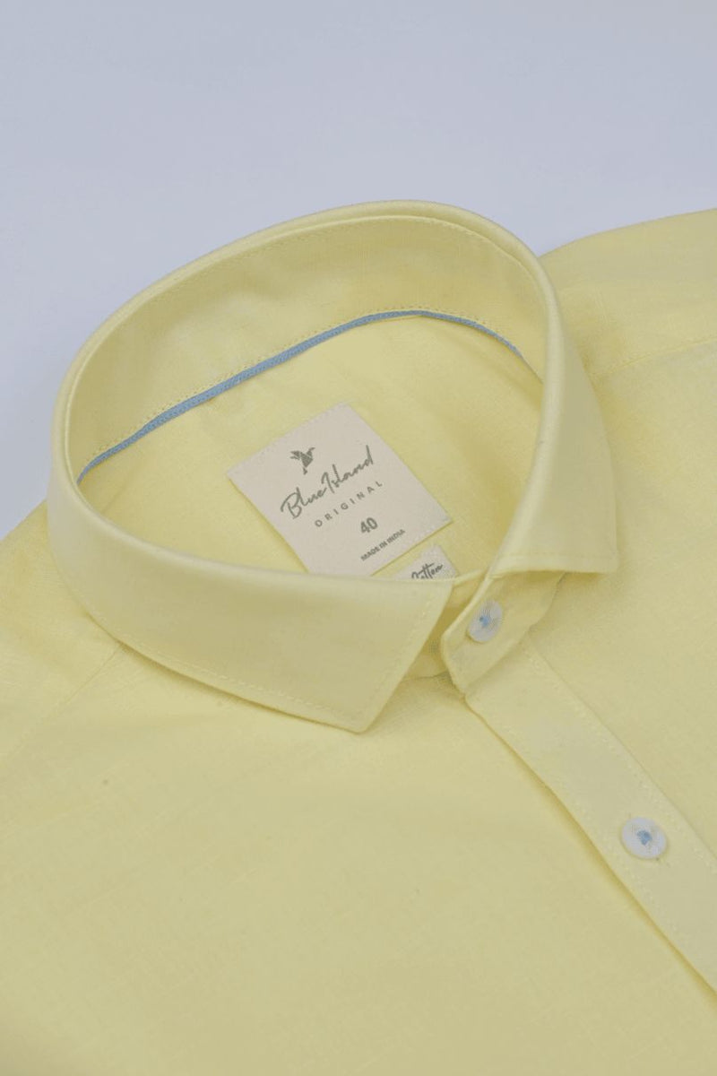 Lemon Yellow Cotton Linen - Full-Stain Proof