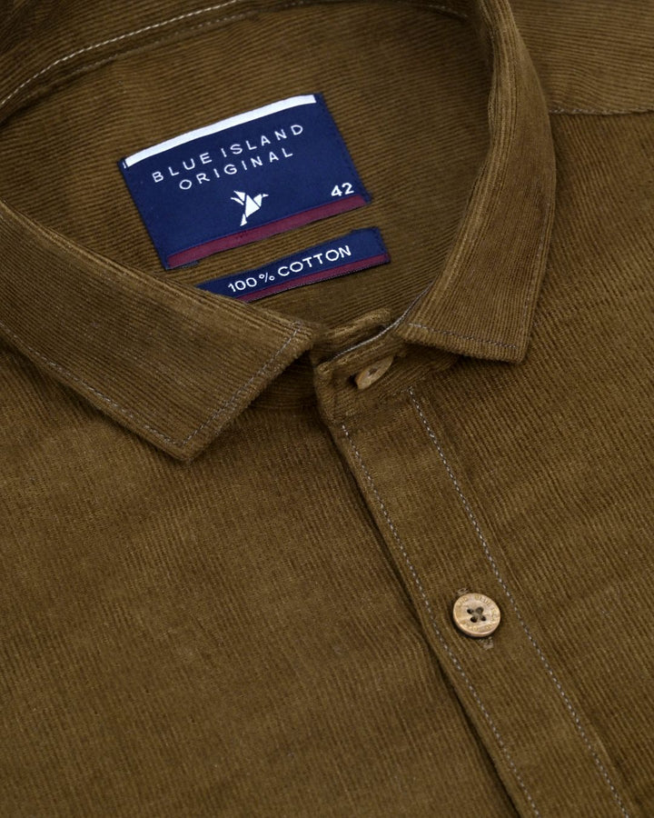 Lite Brown - Full-Corduroy Shirt