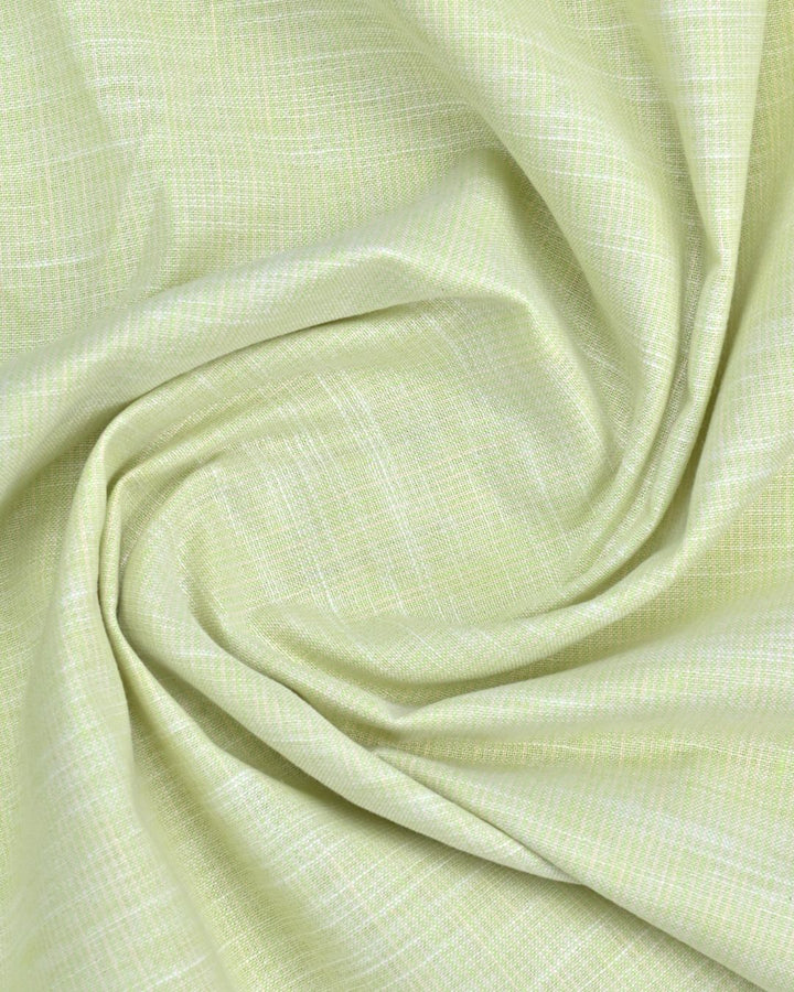 Mild Yellow Grid Stripes -Full-Bamboo Linen