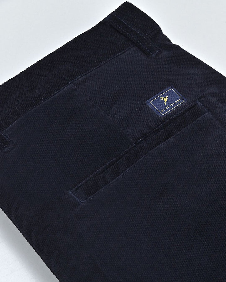 Black Mesh Printed - Corduroy Pant
