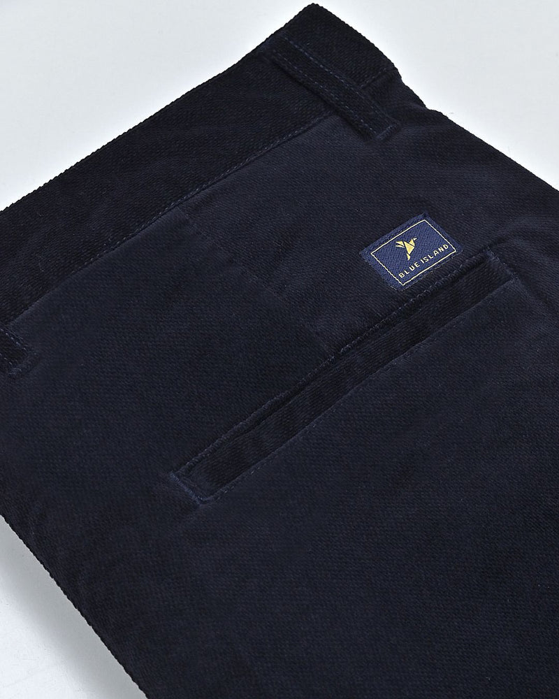 Black Mesh Printed - Corduroy Pant