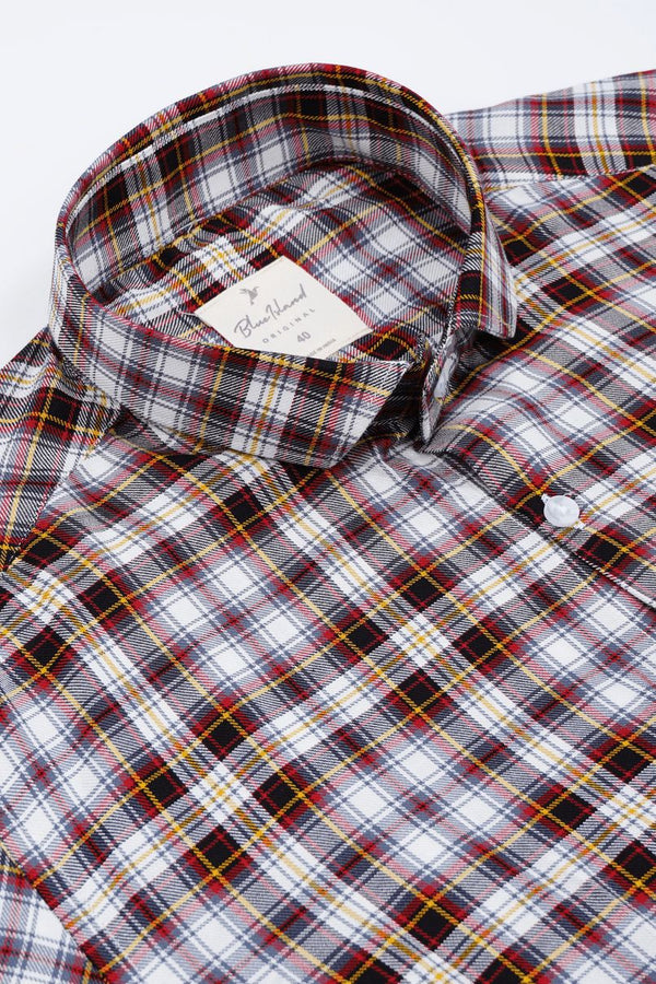 White Quad Checks - Half Sleeve - Airlite Shirt