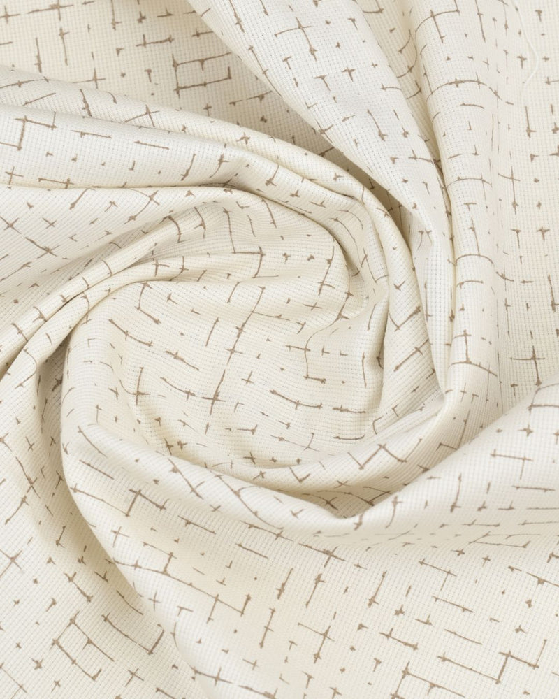 Cream Maze Print -Full-Stain Proof