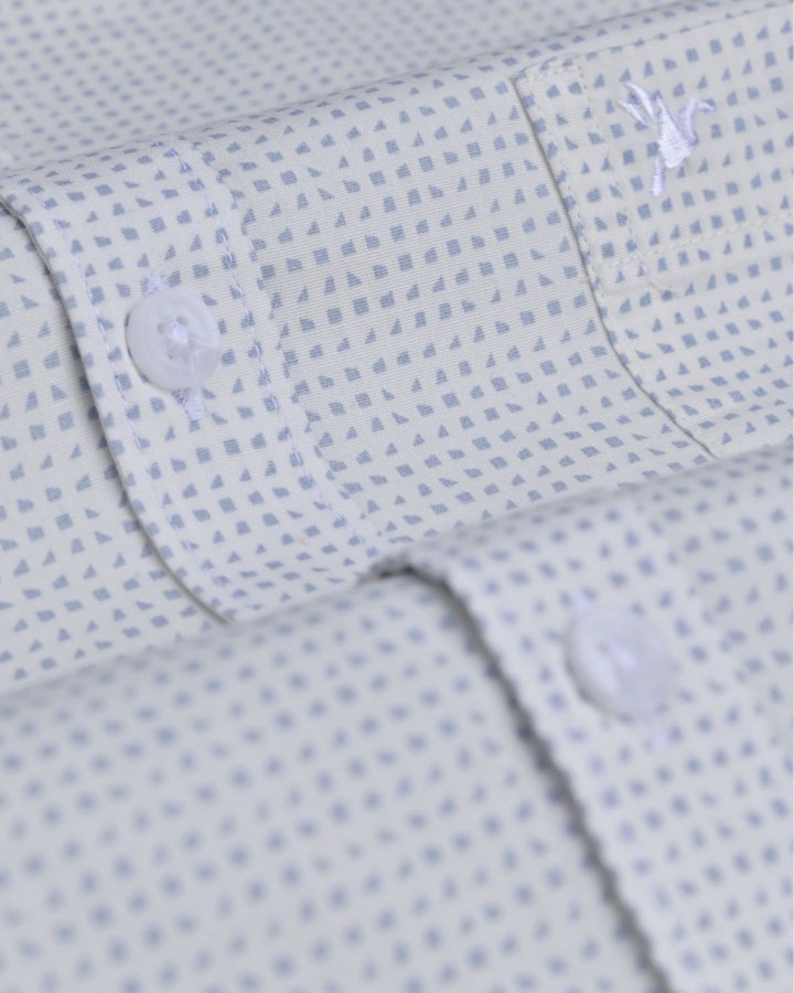White Micro Print - Full-Stain Proof